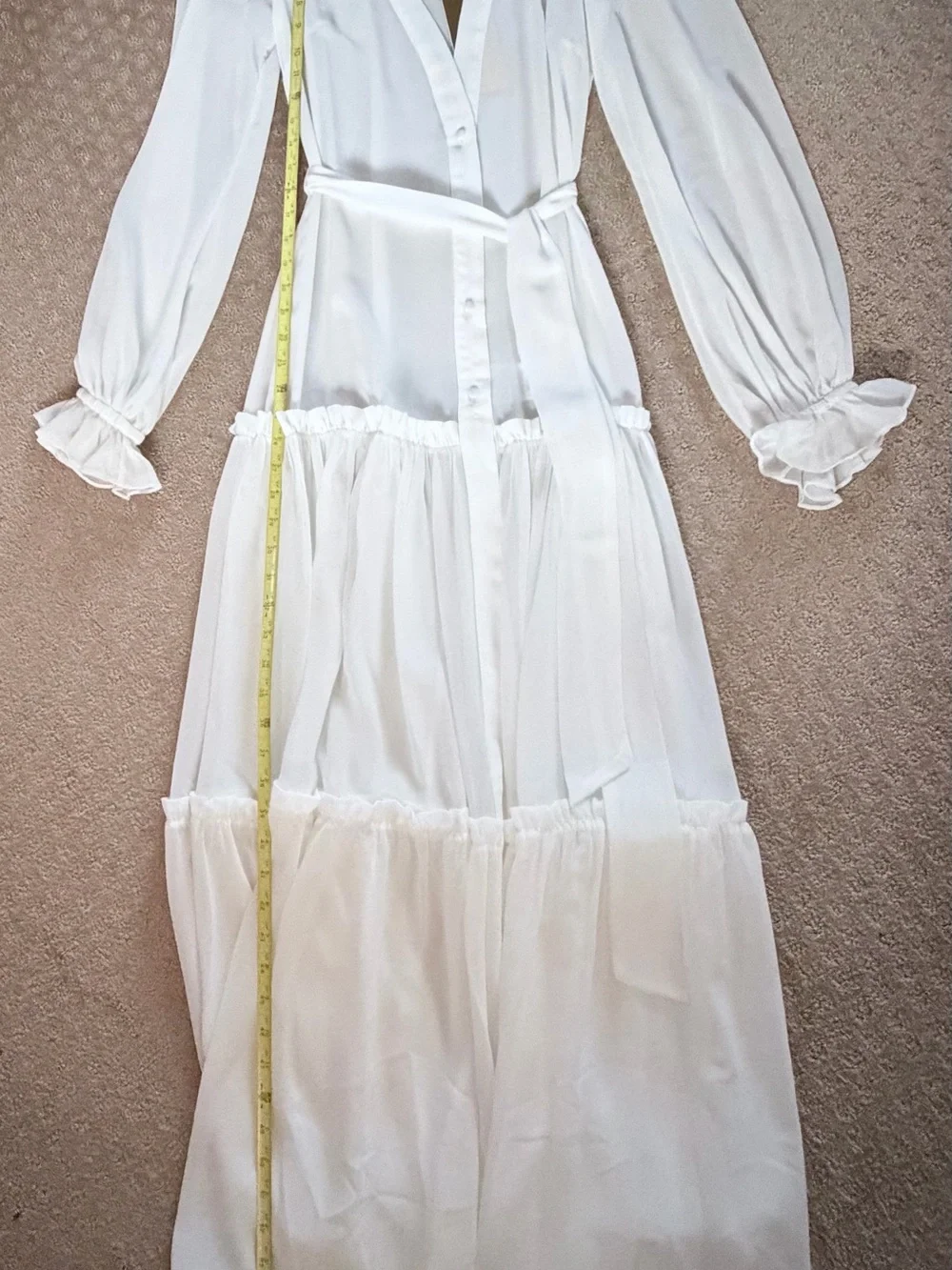 PATBO Sunstone Chiffon Swimsuit Maxi Cover Up XS Ivory NWT BRIDAL ~ HONEYMOON - Picture 7 of 11